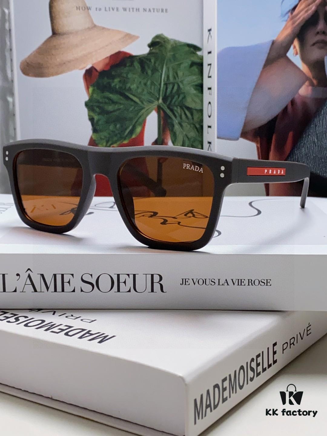 6931fa003a89a121ed54b0be Prada 2025 Men's Square Frame Lightweight Sports Sunglasses, Minimalist European Style Unisex Sun Glasses