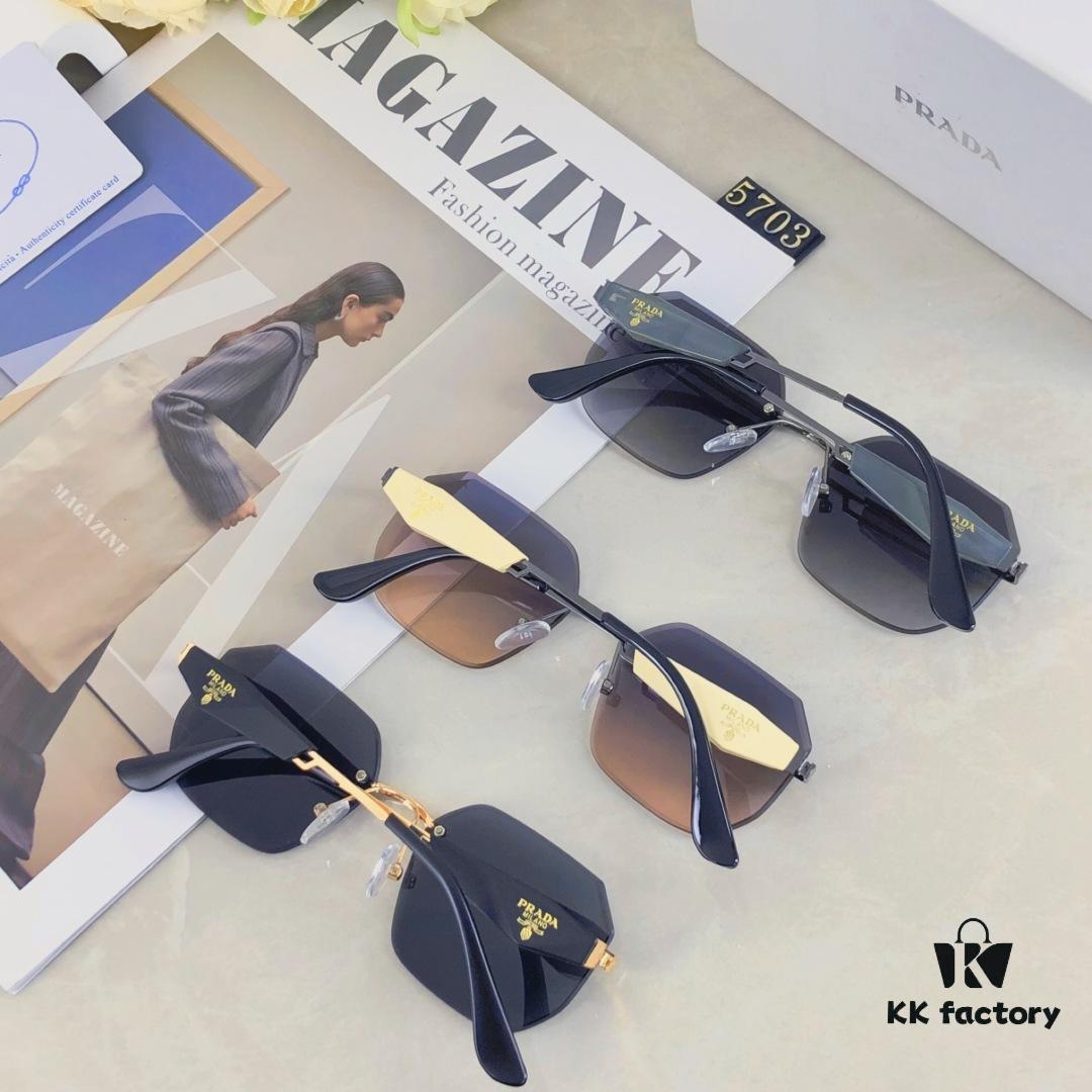 6931fa173a89a121ed54b14f Prada New Arrival Fashionable Frameless Cut-out Sunglasses, Versatile Trendy Street Snap Shades