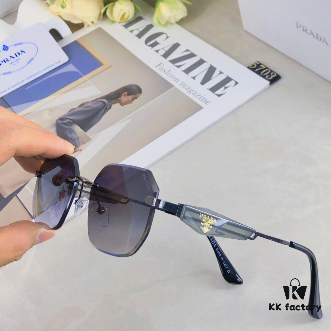 6931fa173a89a121ed54b150 Prada New Arrival Fashionable Frameless Cut-out Sunglasses, Versatile Trendy Street Snap Shades