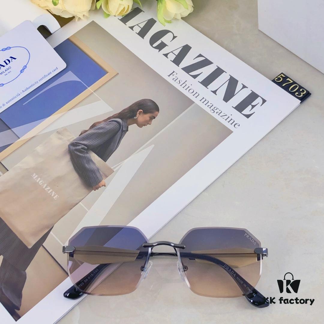 6931fa173a89a121ed54b154 Prada New Arrival Fashionable Frameless Cut-out Sunglasses, Versatile Trendy Street Snap Shades