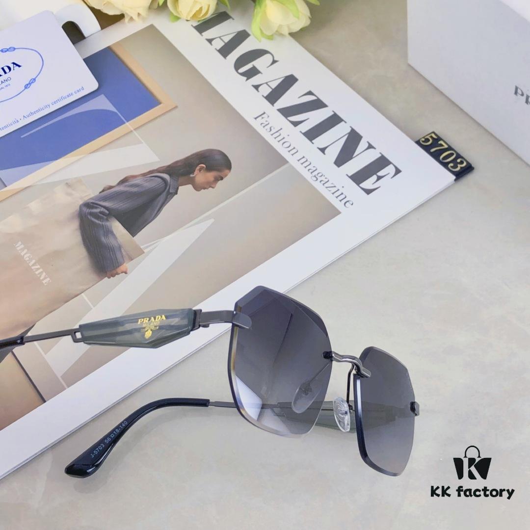 6931fa183a89a121ed54b156 Prada New Arrival Fashionable Frameless Cut-out Sunglasses, Versatile Trendy Street Snap Shades