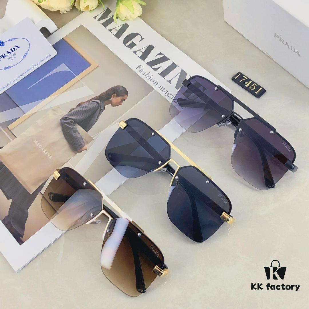 6931fa183a89a121ed54b157 Prada European and American High-End Men's Sunglasses Dual-Bridge Metal UV Protection Driving Sunglasses New Arrival