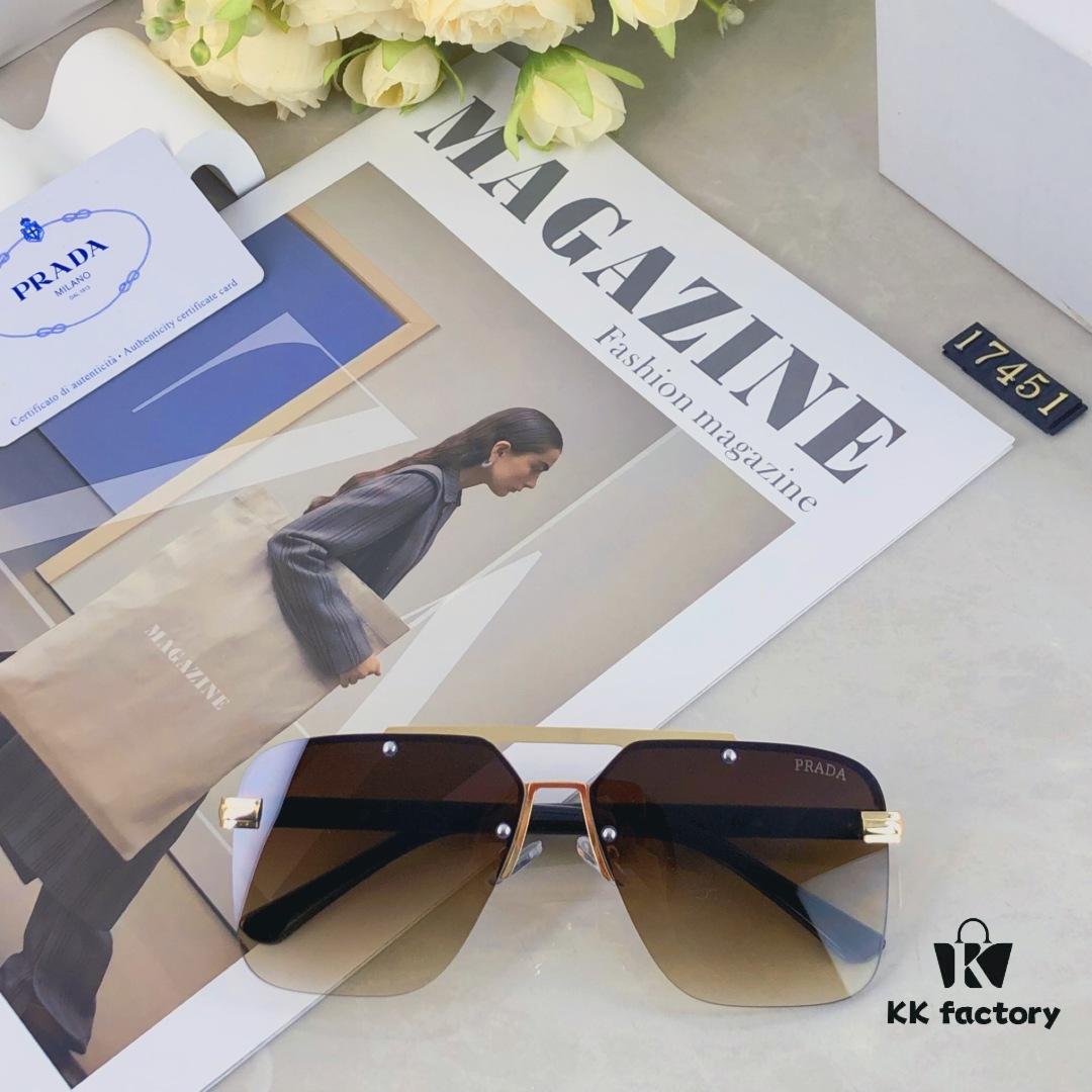 6931fa183a89a121ed54b159 Prada European and American High-End Men's Sunglasses Dual-Bridge Metal UV Protection Driving Sunglasses New Arrival
