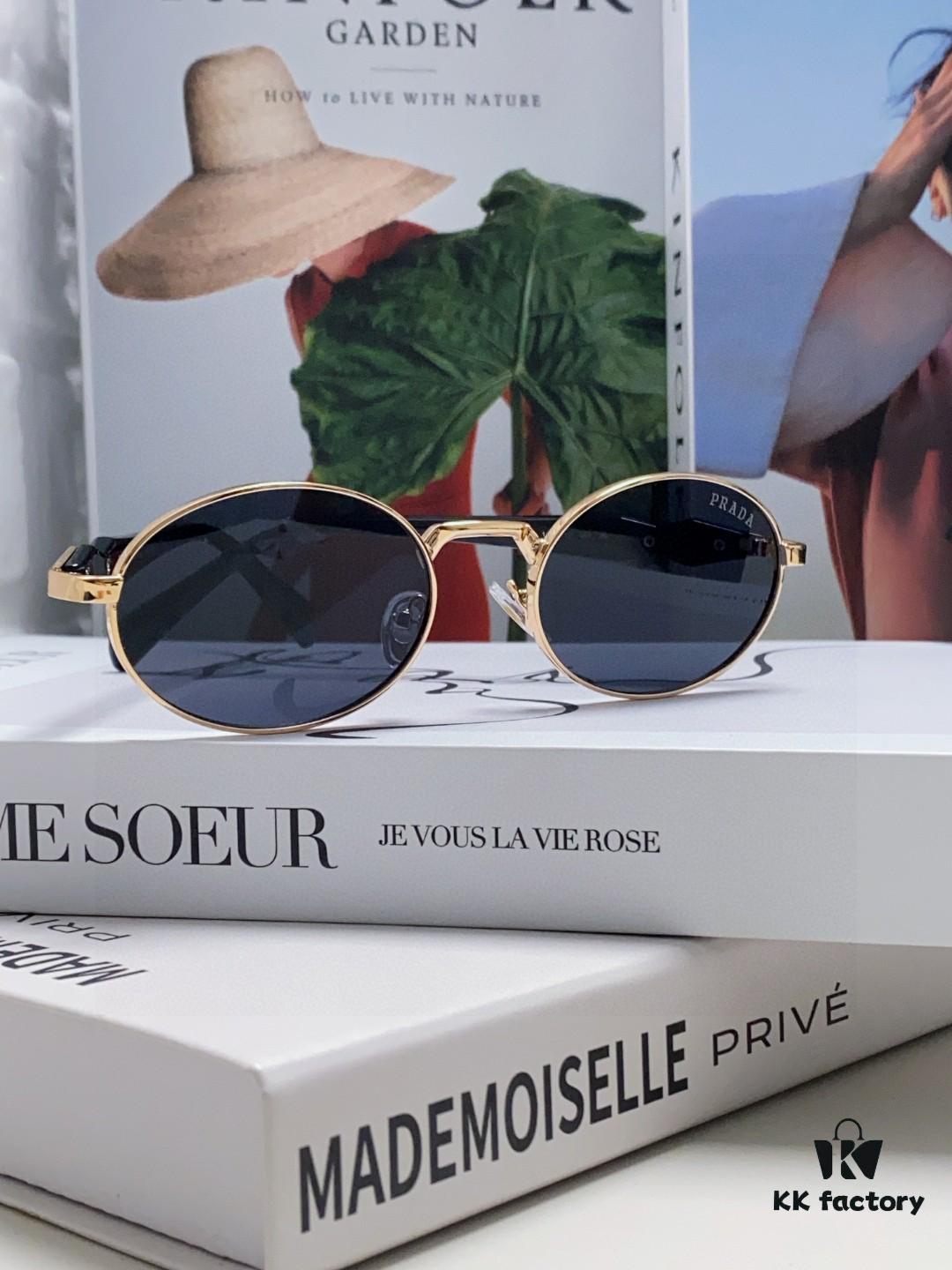 6931fa1d3a89a121ed54b1a4 Prada Small Round Frame ✔️ Fashionable Metal Oversized Sunglasses