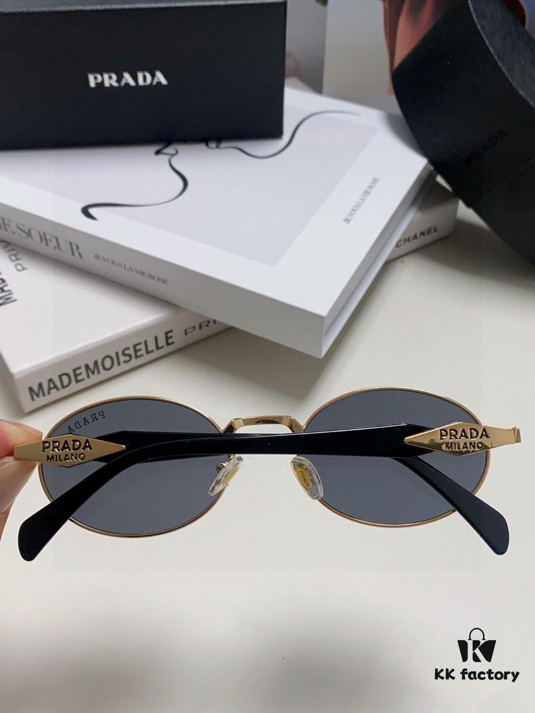 6931fa1d3a89a121ed54b1a7 Prada Small Round Frame ✔️ Fashionable Metal Oversized Sunglasses