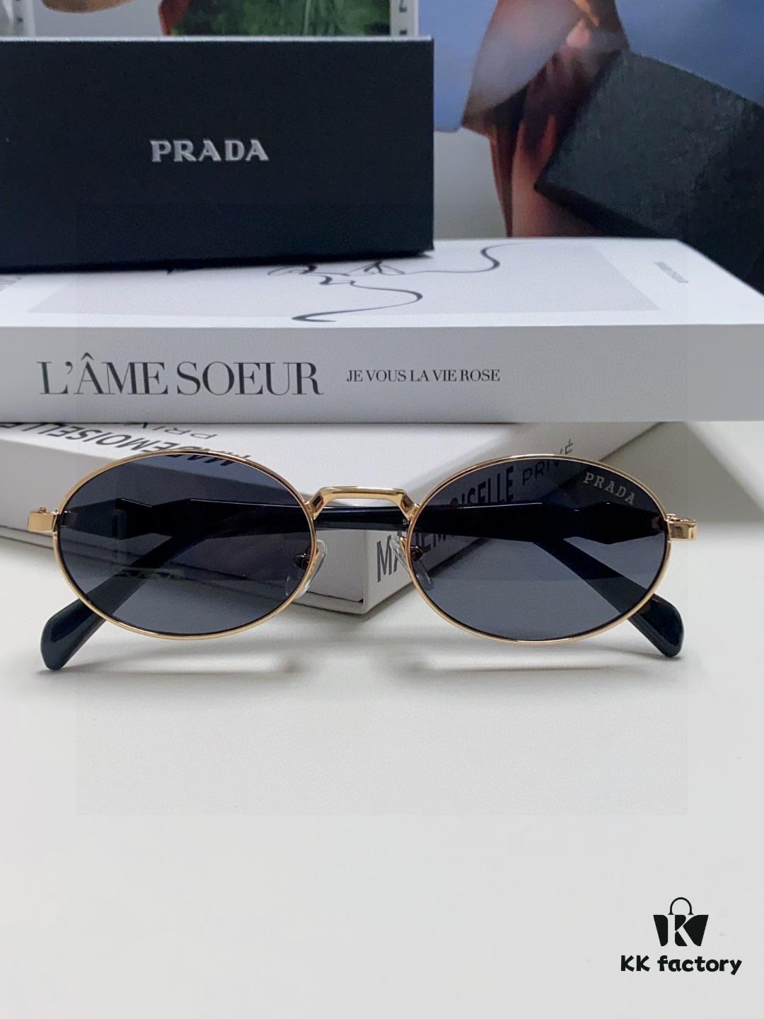 6931fa1e3a89a121ed54b1a9 Prada Small Round Frame ✔️ Fashionable Metal Oversized Sunglasses