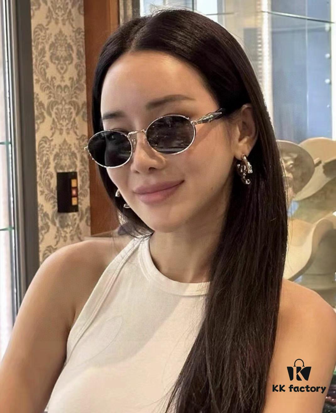6931fa1e3a89a121ed54b1ad Prada Small Round Frame ✔️ Fashionable Metal Oversized Sunglasses