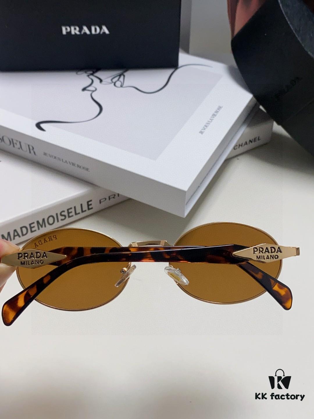 6931fa1f3a89a121ed54b1bd Prada Small Round Frame ✔️ Fashionable Metal Oversized Sunglasses