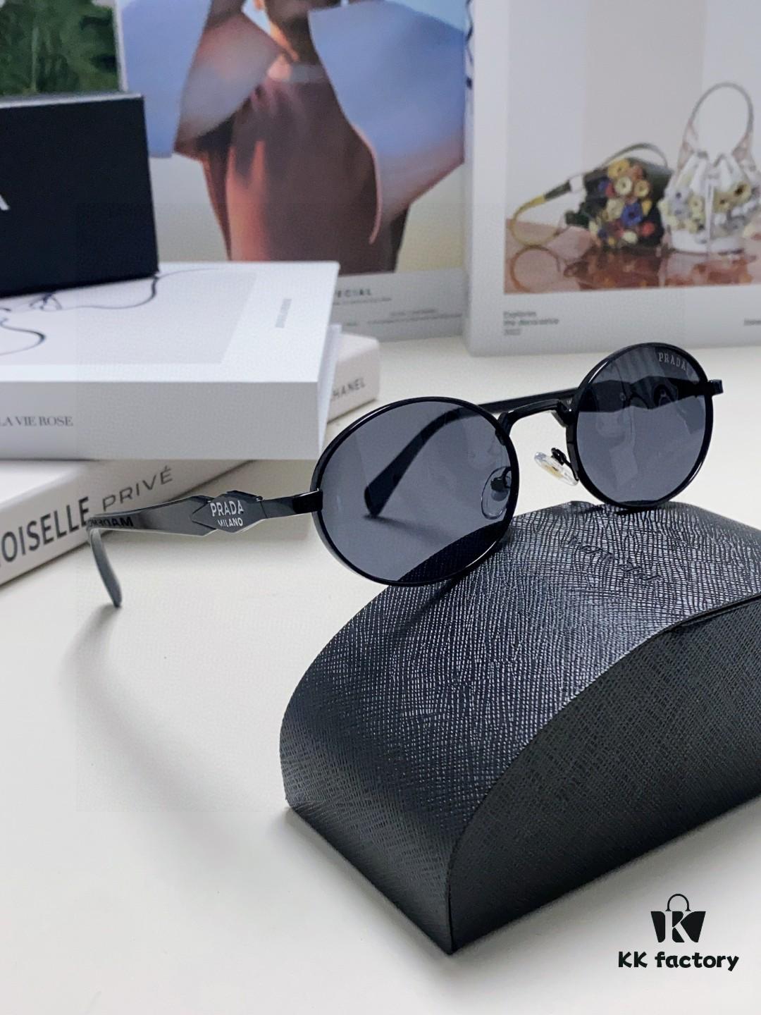 6931fa203a89a121ed54b1ca Prada Small Round Frame ✔️ Fashion Metal Oversized Sunglasses