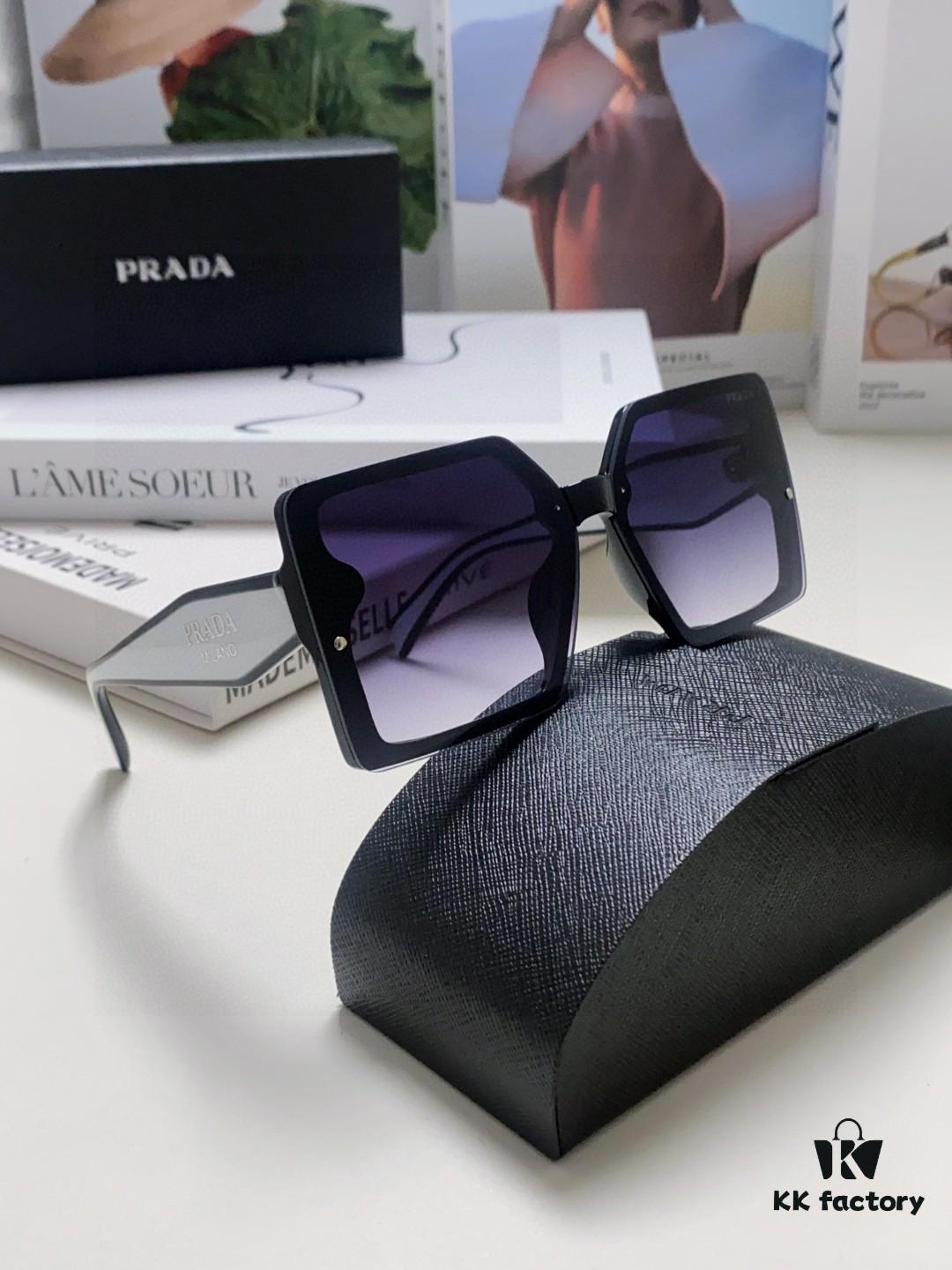 6931fa223a89a121ed54b1de Prada 2025 New Fashion Minimalist Gradient Sunglasses for Round Face, Square Korean Style UV Protection Retro Ins Sunglasses