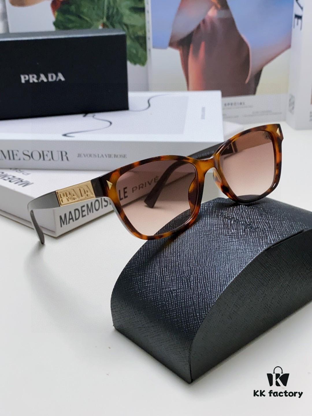 Prada 2025 New Arrival Retro Fashion Oversized Sunglasses Unisex UV Protection Driving Glasses