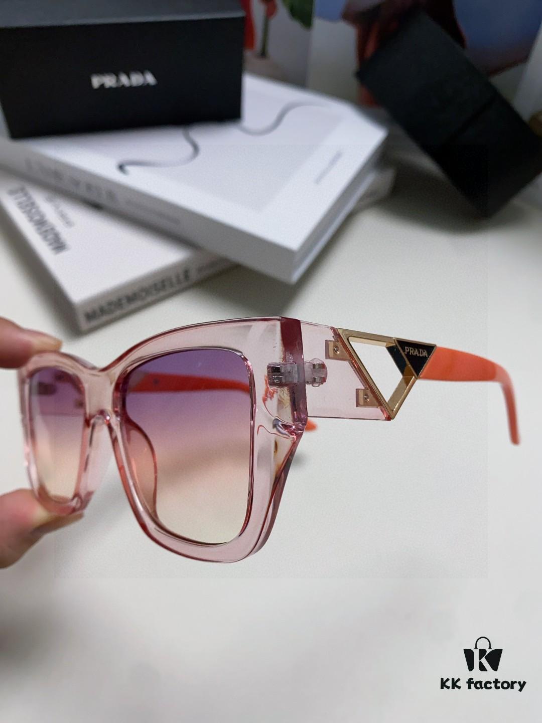 6931fa2a3a89a121ed54b24d Prada 2025 European and American High-End Women's Square Frame Slimming Versatile Sunglasses, Trendy Street Snap Sun Protection Eyewear