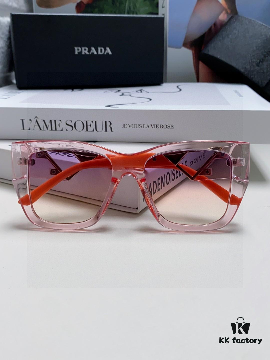 6931fa2a3a89a121ed54b24e Prada 2025 European and American High-End Women's Square Frame Slimming Versatile Sunglasses, Trendy Street Snap Sun Protection Eyewear