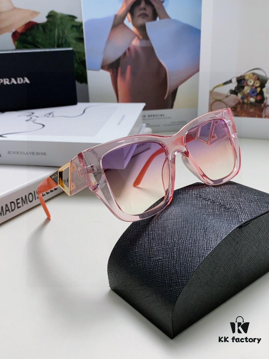 6931fa2a3a89a121ed54b24f Prada 2025 European and American High-End Women's Square Frame Slimming Versatile Sunglasses, Trendy Street Snap Sun Protection Eyewear
