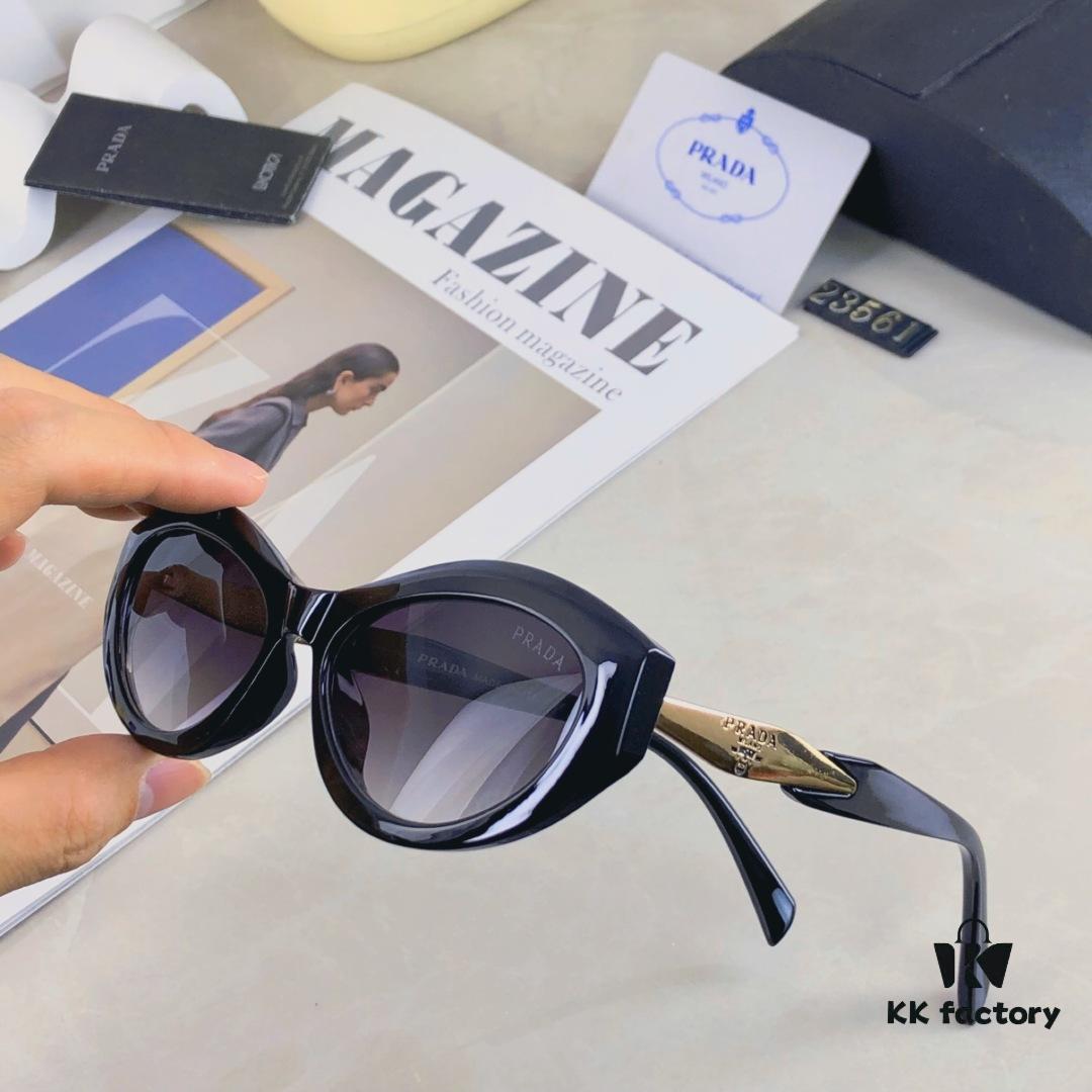 6931fa2a3a89a121ed54b254 Prada Cat-Eye Retro Sunglasses Unisex Y2K Narrow Frame Triangle UV Protection Small Frame for Round and Square Faces Slimming Sun Glasses