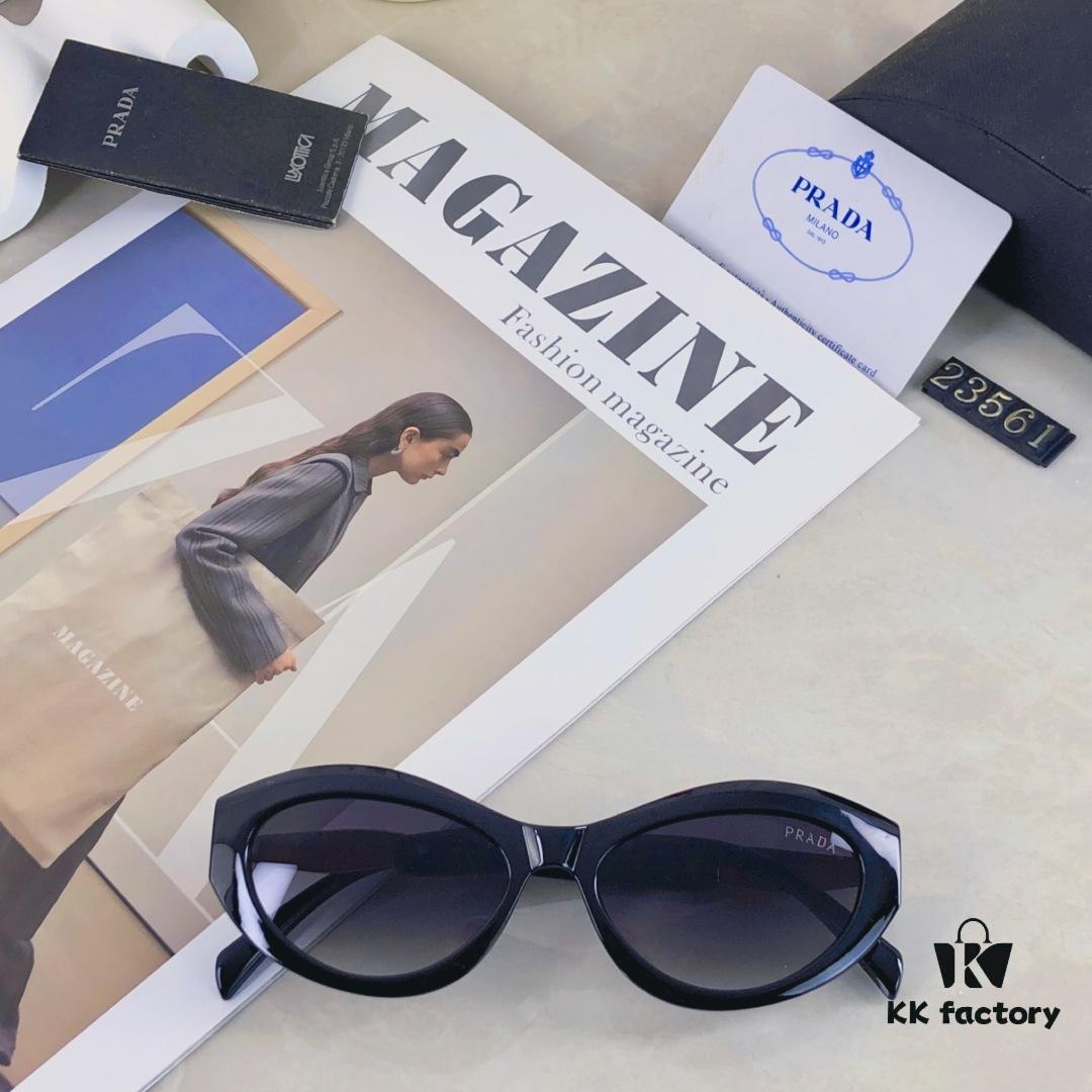 6931fa2b3a89a121ed54b259 Prada Cat-Eye Retro Sunglasses Unisex Y2K Narrow Frame Triangle UV Protection Small Frame for Round and Square Faces Slimming Sun Glasses