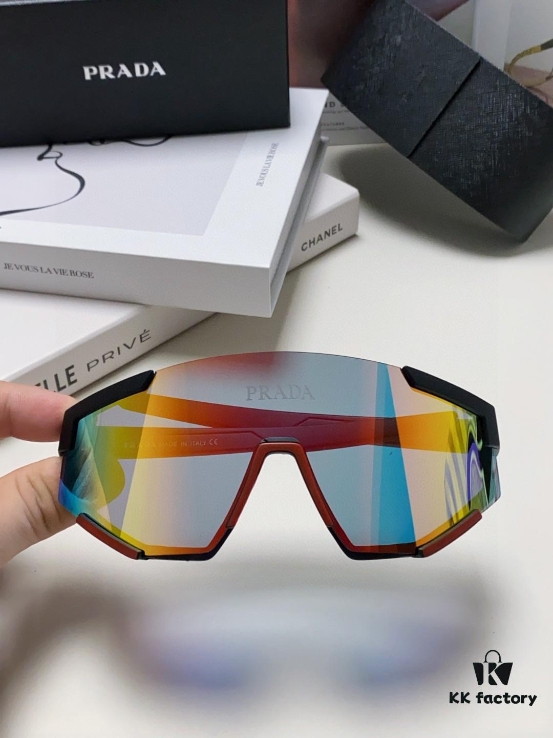6931fa2f3a89a121ed54b299 PRADA Unisex Oversized Lightweight UV-Protective Sunglasses with Integrated Frame for Skiing, Cycling, and Outdoor Use