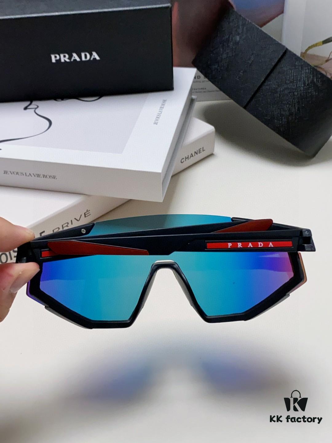 6931fa2f3a89a121ed54b29a PRADA Unisex Oversized Lightweight UV-Protective Sunglasses with Integrated Frame for Skiing, Cycling, and Outdoor Use