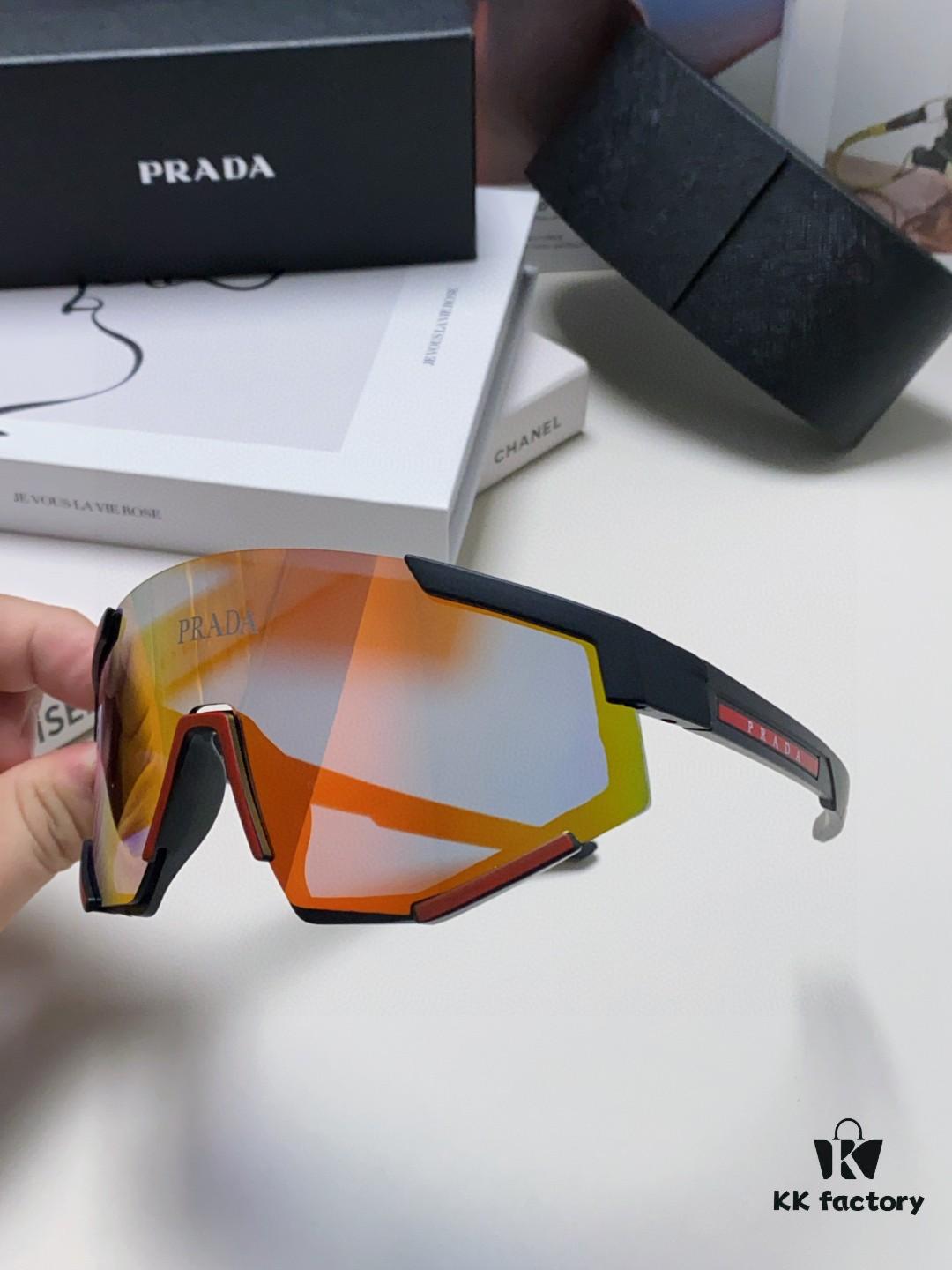 6931fa2f3a89a121ed54b29b PRADA Unisex Oversized Lightweight UV-Protective Sunglasses with Integrated Frame for Skiing, Cycling, and Outdoor Use