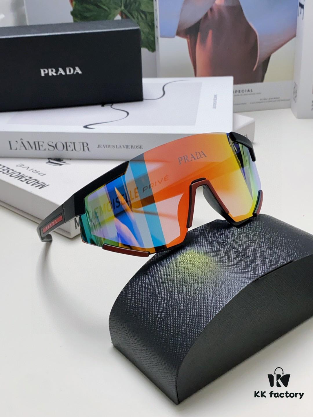 6931fa2f3a89a121ed54b29d PRADA Unisex Oversized Lightweight UV-Protective Sunglasses with Integrated Frame for Skiing, Cycling, and Outdoor Use