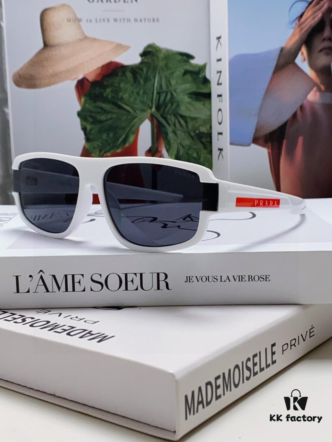 6931fa303a89a121ed54b2ad Prada 2024 Men's Square Frame Lightweight Sports Sunglasses, European Style Minimalist Driving Sunglasses