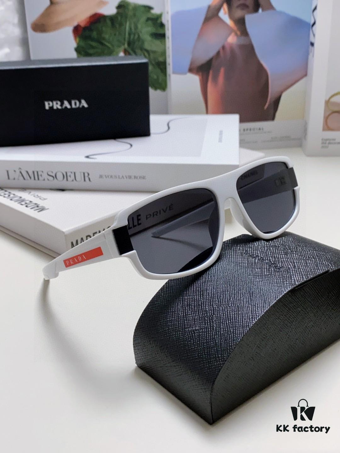 6931fa313a89a121ed54b2b4 Prada 2024 Men's Square Frame Lightweight Sports Sunglasses, European Style Minimalist Driving Sunglasses