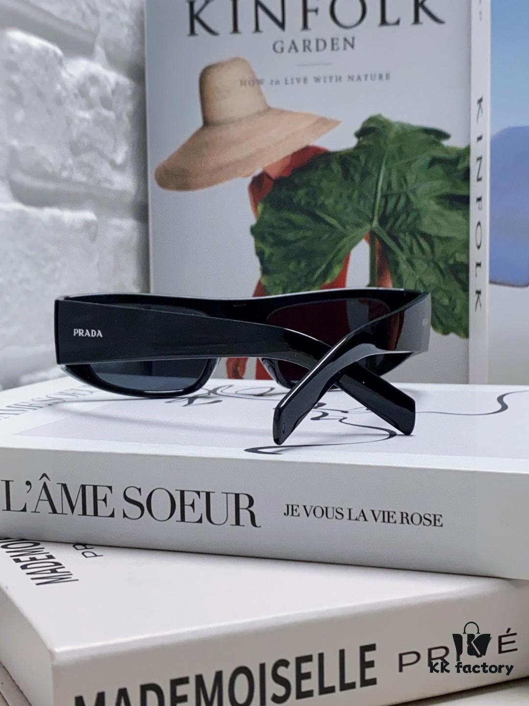 6931fa373a89a121ed54b306 PRADA 2024 New Arrival Retro Rectangular One-Piece Sunglasses, Stylish Unisex UV-Protective Industrial Design Shades