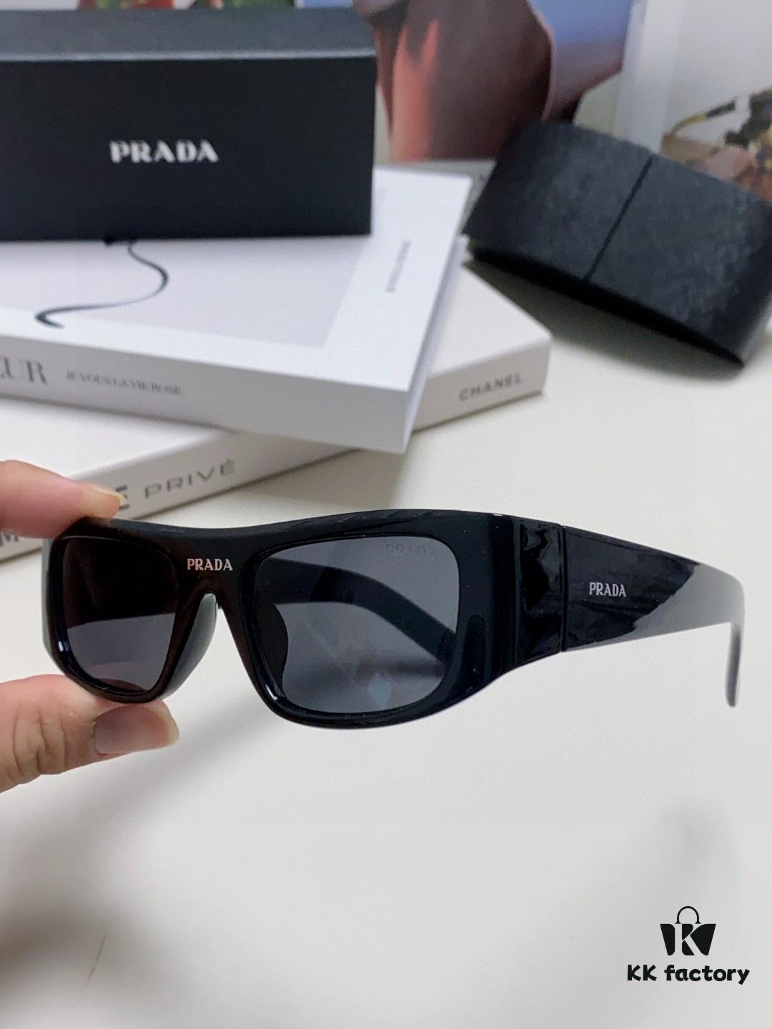 6931fa373a89a121ed54b309 PRADA 2024 New Arrival Retro Rectangular One-Piece Sunglasses, Stylish Unisex UV-Protective Industrial Design Shades
