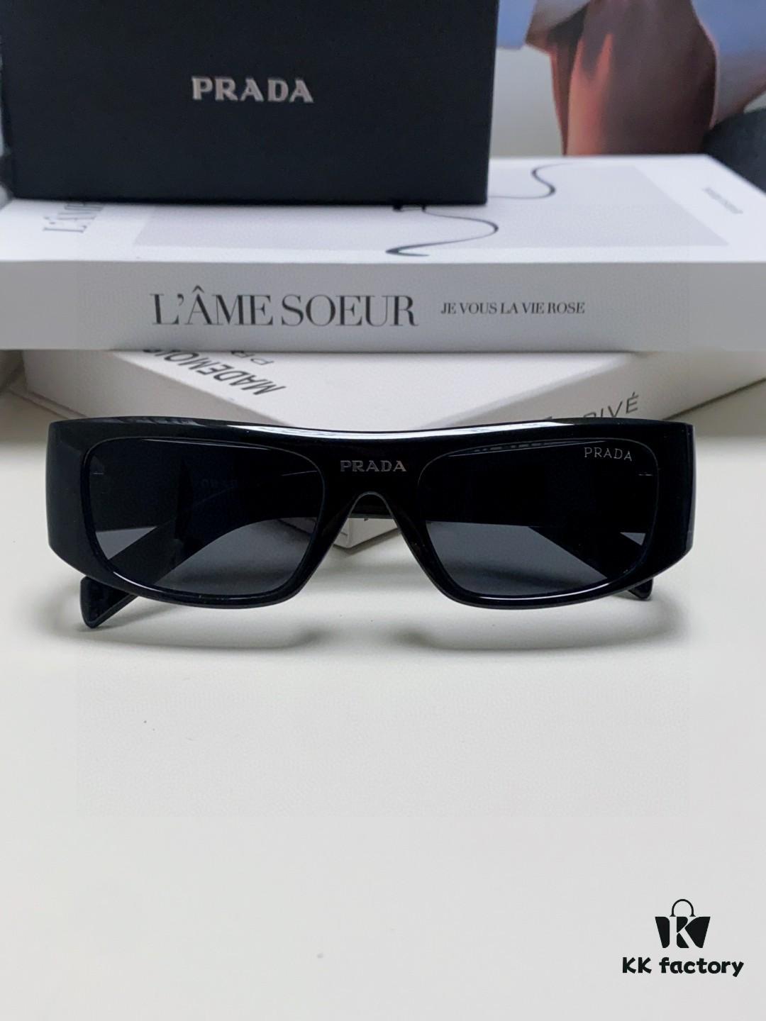 6931fa373a89a121ed54b30a PRADA 2024 New Arrival Retro Rectangular One-Piece Sunglasses, Stylish Unisex UV-Protective Industrial Design Shades