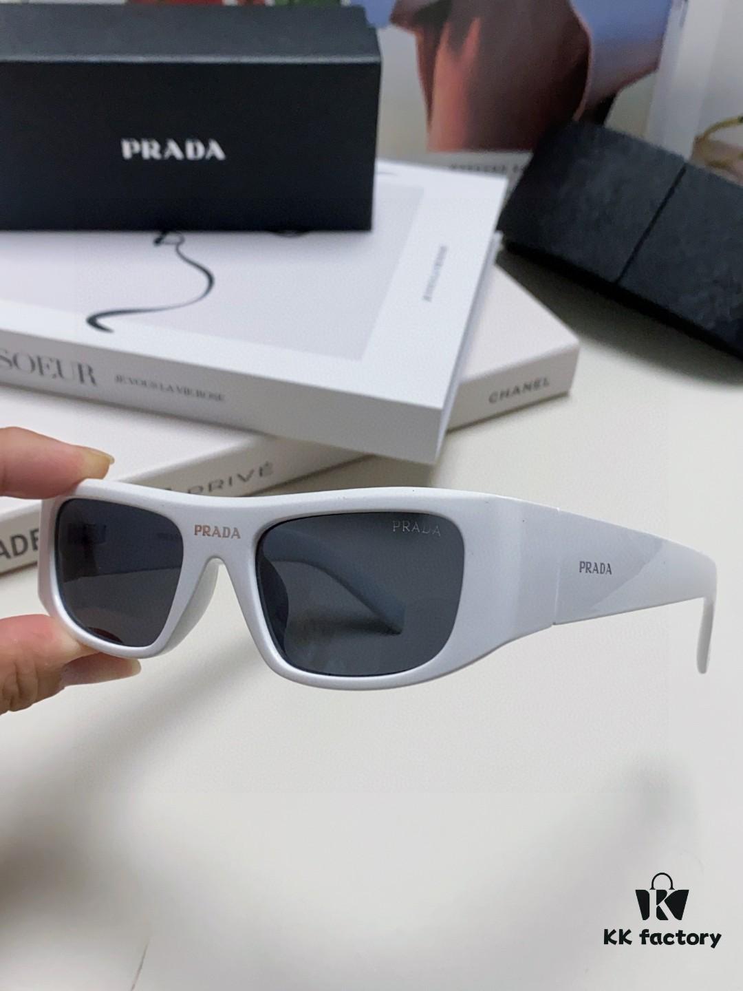 6931fa383a89a121ed54b31d PRADA 2024 New Arrival Retro Rectangular One-Piece Sunglasses, Stylish Unisex UV-Protective Industrial-Fashion Sun Glasses