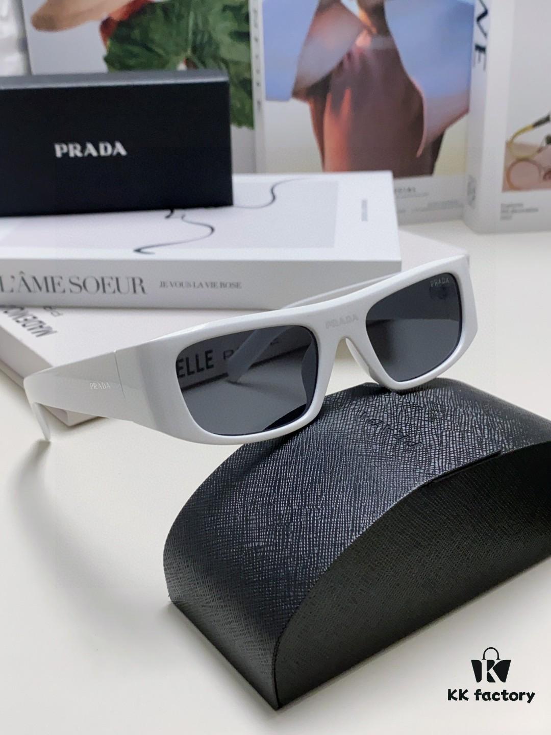 6931fa393a89a121ed54b31f PRADA 2024 New Arrival Retro Rectangular One-Piece Sunglasses, Stylish Unisex UV-Protective Industrial-Fashion Sun Glasses