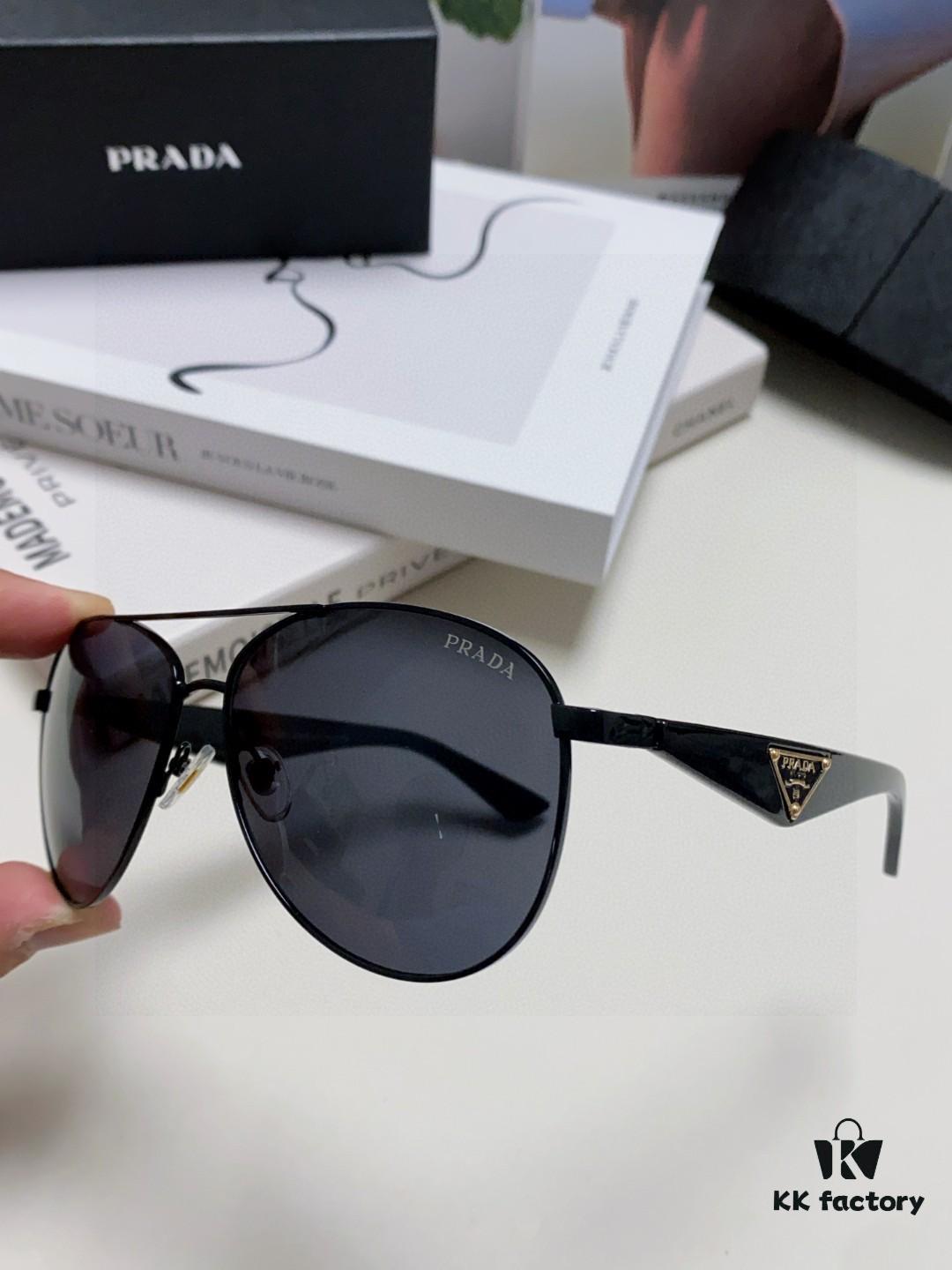 6931fa393a89a121ed54b327 Prada 2024 New Polarized Sunglasses with Print Double-Bridge Aviator Style UV and Blue Light Protection Unisex Driving Sunglasses