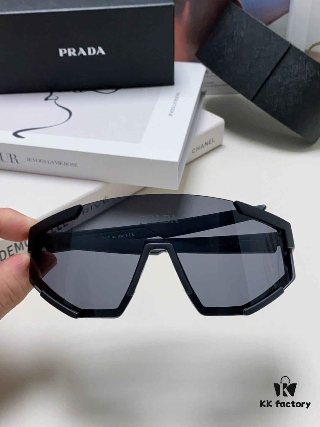 6931fa4e3a89a121ed54b3d1 PRADA Unisex Oversized Lightweight UV-Protective Sunglasses with Integrated Design for Skiing, Cycling, and Outdoor Activities