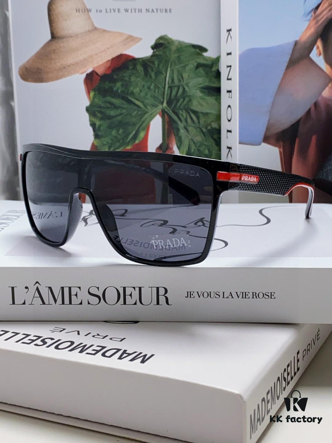 6931fa563a89a121ed54b440 Prada Men's Stylish Oversized Frame Sunglasses, Fashionable Polarized Driving Sunglasses, Ideal for Outdoor Sports, Unisex Eyewear