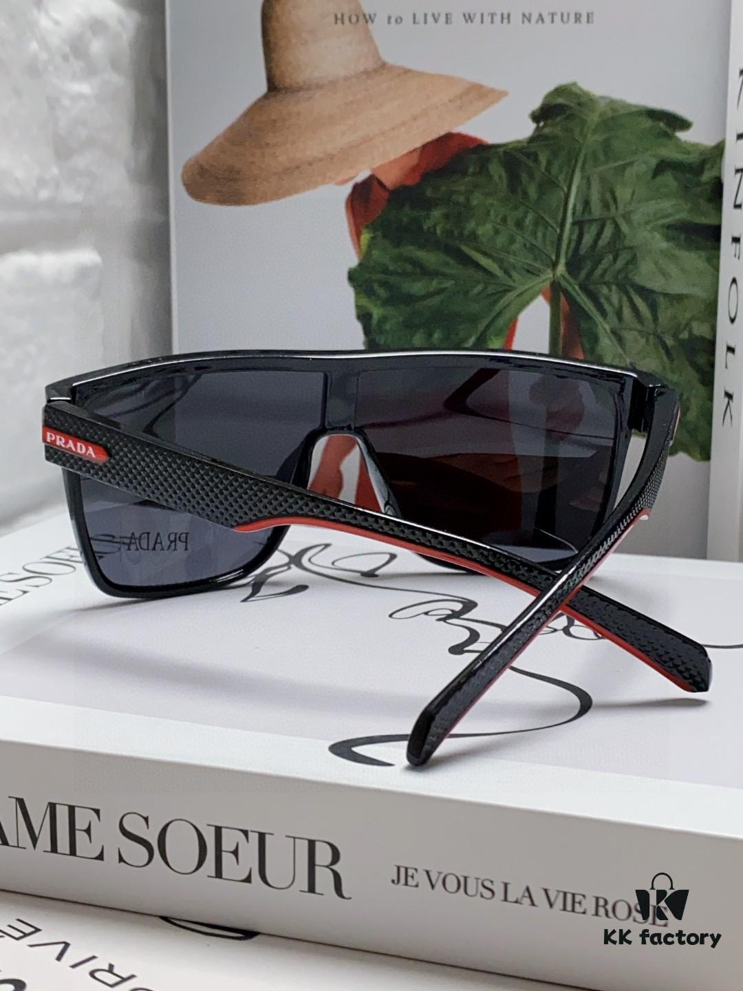 6931fa563a89a121ed54b442 Prada Men's Stylish Oversized Frame Sunglasses, Fashionable Polarized Driving Sunglasses, Ideal for Outdoor Sports, Unisex Eyewear