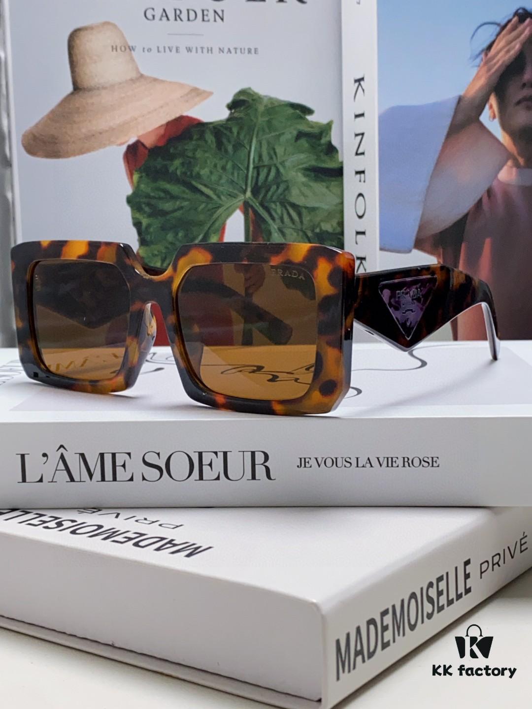6931fa583a89a121ed54b456 Prada 2024 Fashionable Metal Polygonal Oversized Sunglasses for Men and Women with Checkered Lenses