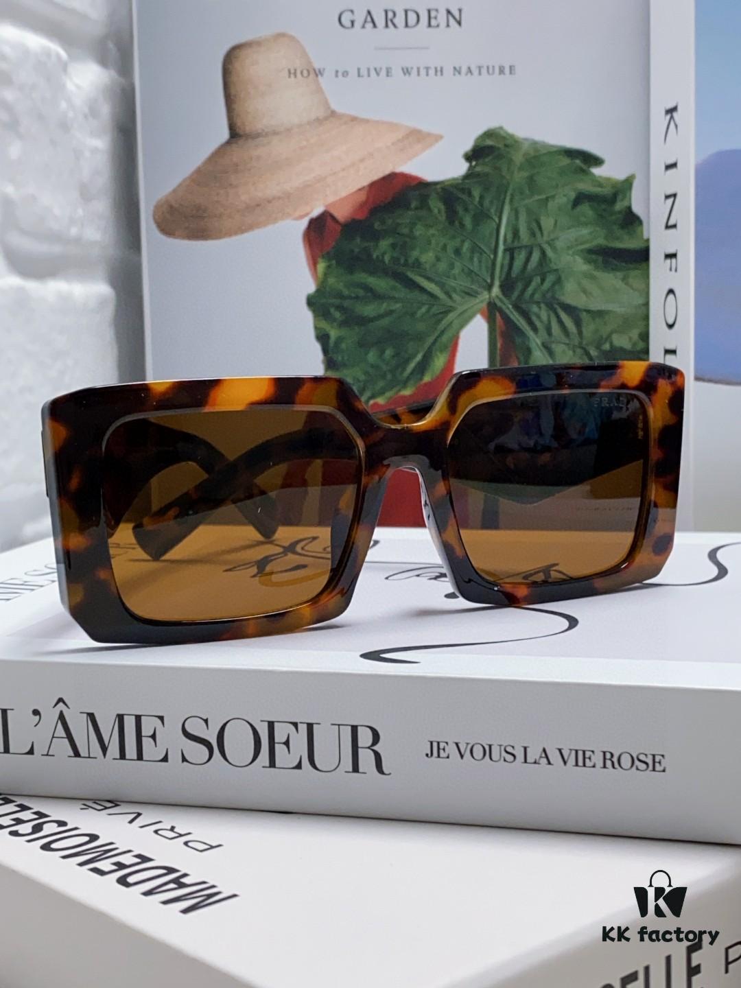 6931fa583a89a121ed54b457 Prada 2024 Fashionable Metal Polygonal Oversized Sunglasses for Men and Women with Checkered Lenses