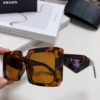 6931fa583a89a121ed54b45b Prada 2024 Fashionable Metal Polygonal Oversized Sunglasses for Men and Women with Checkered Lenses