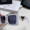 6931fa593a89a121ed54b466 Prada 2024 Fashionable Metal Polygonal Oversized Sunglasses Unisex, Checkered Lens Sunglasses for Men and Women