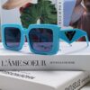 6931fa593a89a121ed54b46c Prada 2024 Fashionable Metal Polygonal Oversized Sunglasses for Men, Stylish Unisex Sun Shades with Checkered Lenses