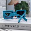 6931fa593a89a121ed54b46e Prada 2024 Fashionable Metal Polygonal Oversized Sunglasses for Men, Stylish Unisex Sun Shades with Checkered Lenses