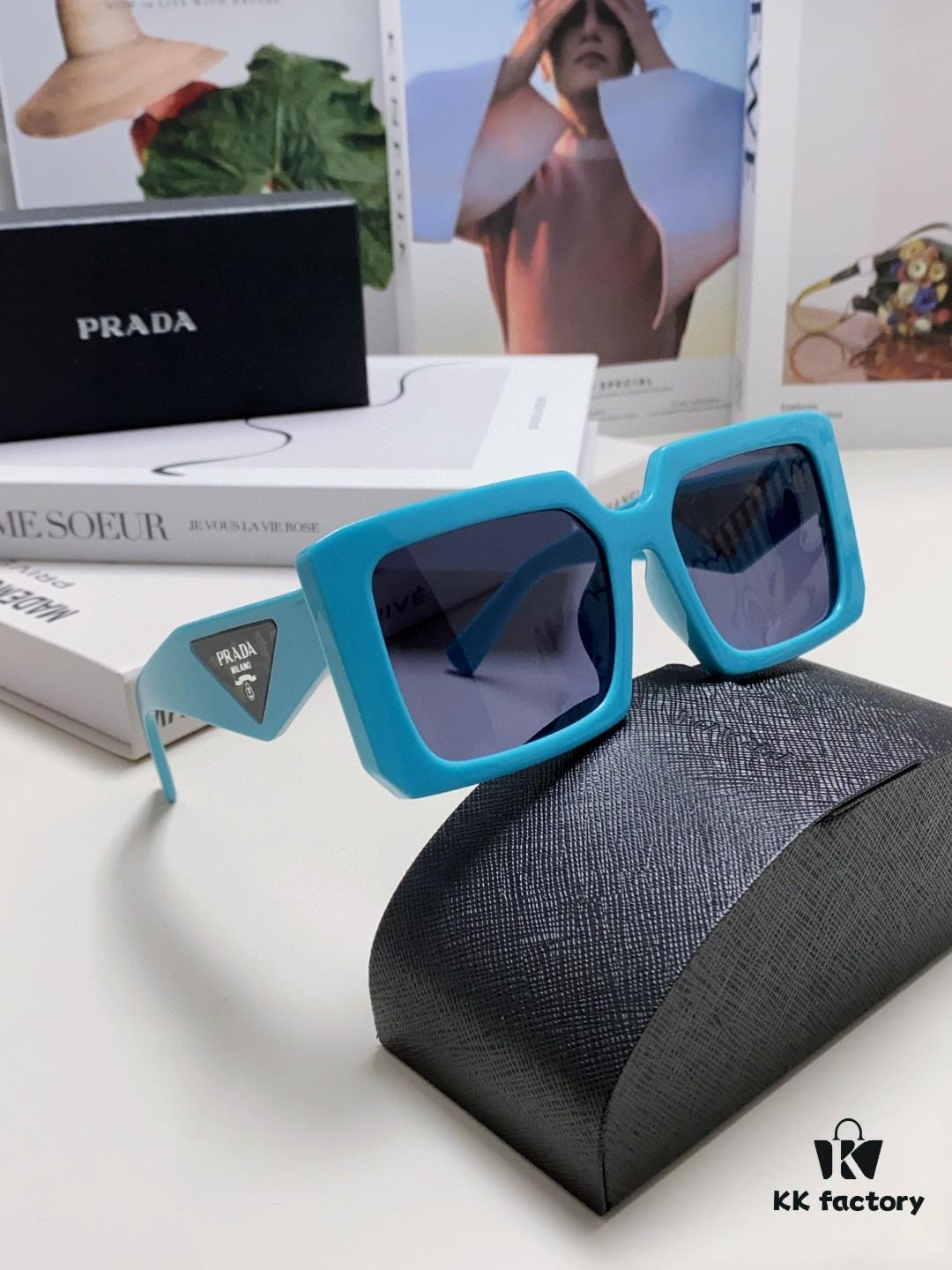 6931fa5a3a89a121ed54b473 Prada 2024 Fashionable Metal Polygonal Oversized Sunglasses for Men, Stylish Unisex Sun Shades with Checkered Lenses
