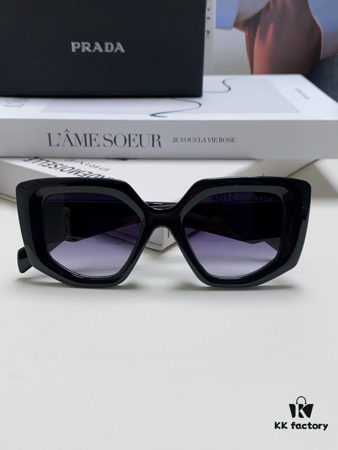 6931fa5b3a89a121ed54b47f PRADA 2024 New Arrival Classic Triangle Logo Women's Fashionable Butterfly Cat-Eye Sunglasses 14ZSF