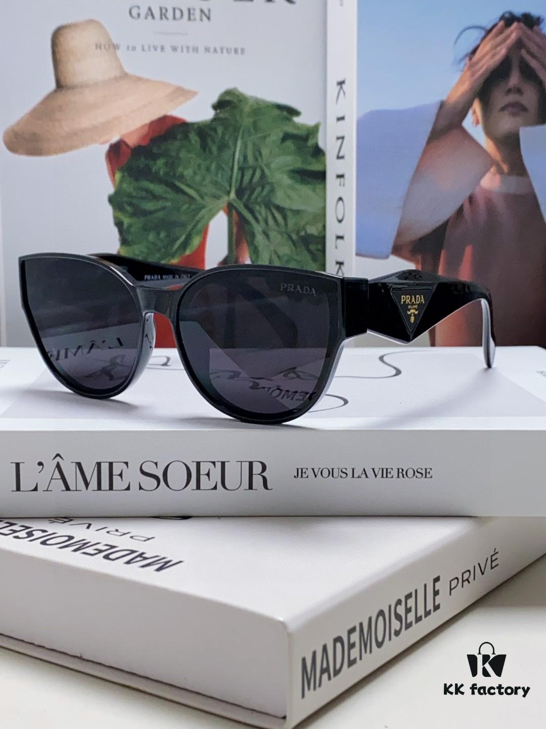 6931fa603a89a121ed54b4d3 Prada 2024 New Arrival Sunglasses Fashionable Round Frame UV Protection Eyewear for Women