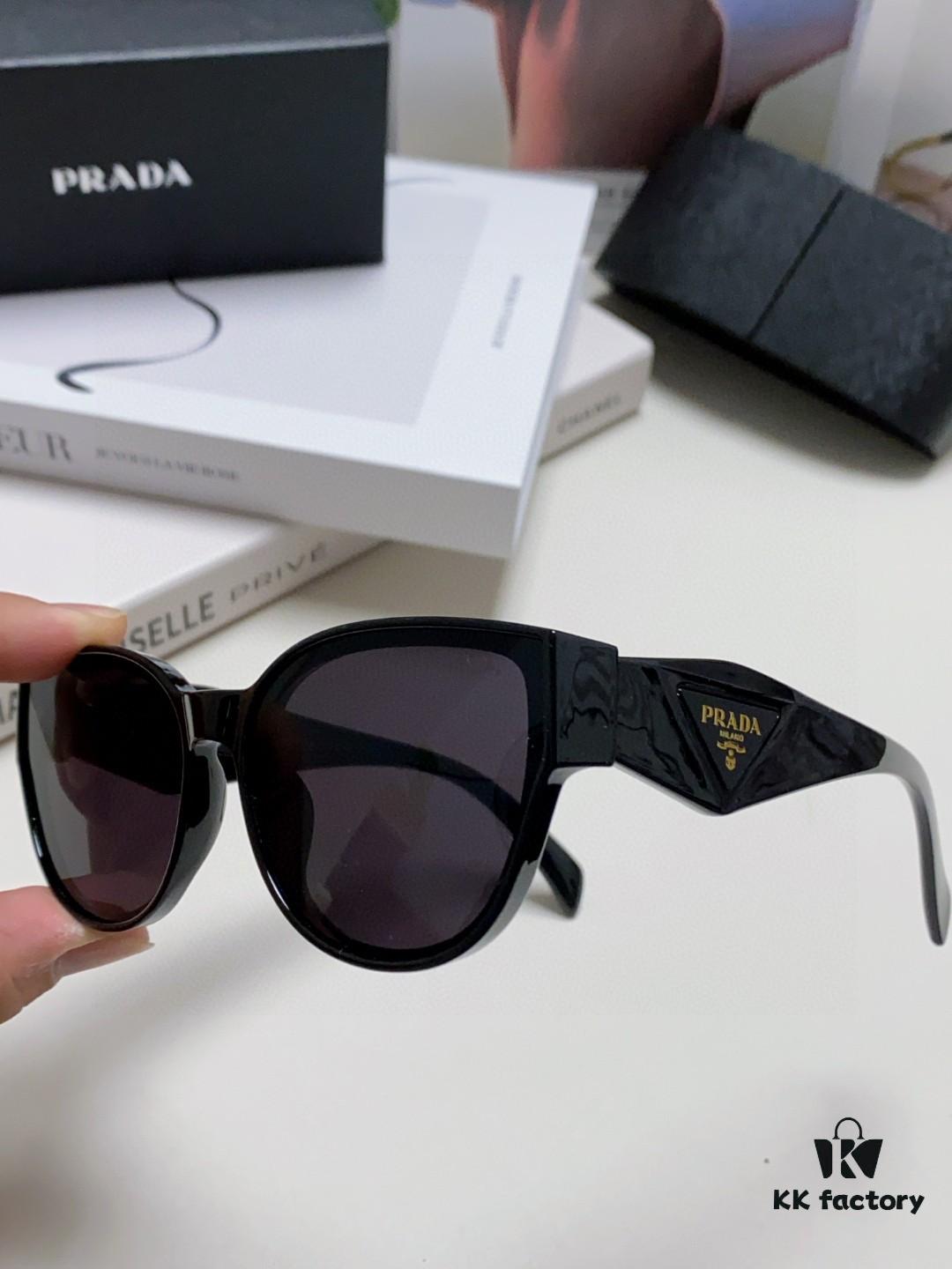 6931fa613a89a121ed54b4d8 Prada 2024 New Arrival Sunglasses Fashionable Round Frame UV Protection Eyewear for Women