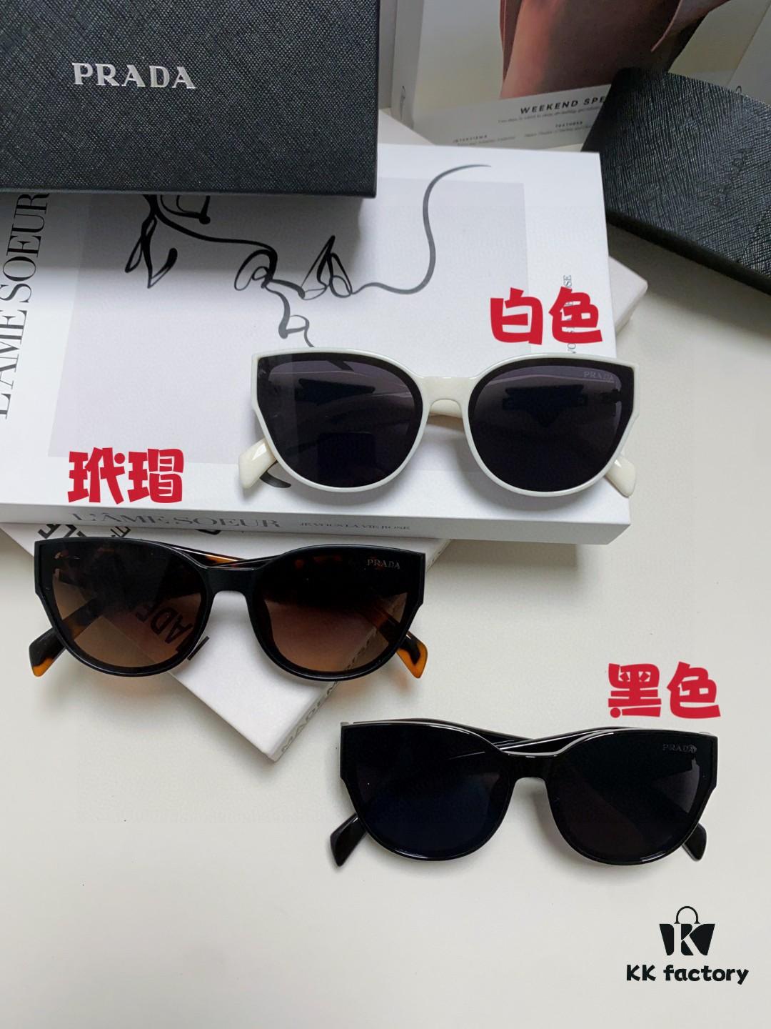 6931fa613a89a121ed54b4dc Prada 2024 New Arrival Sunglasses Fashionable Round Frame UV Protection Eyewear for Women