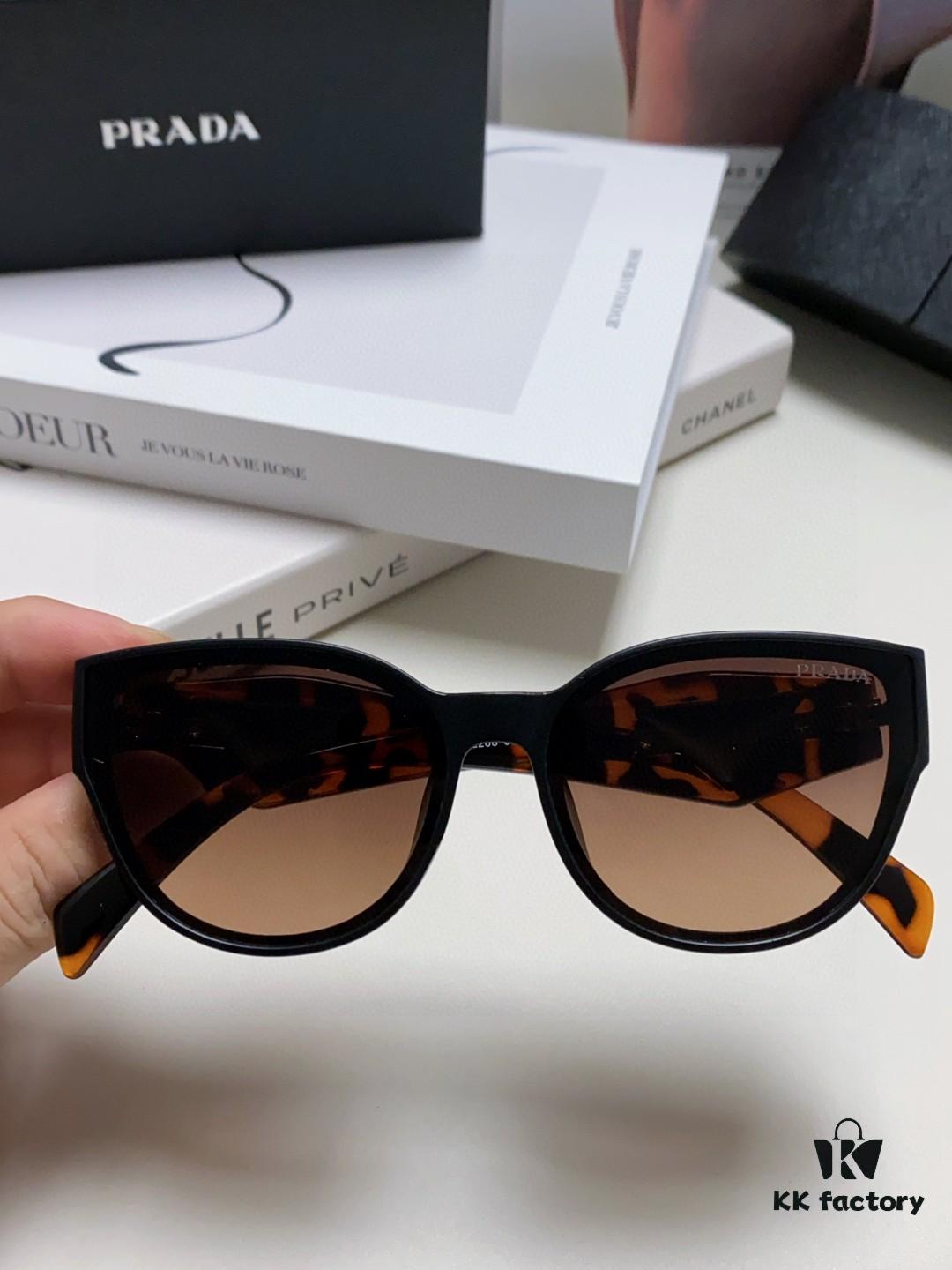 Prada 2024 New Arrival Sunglasses Fashionable Round Frame UV Protection Eyewear for Women