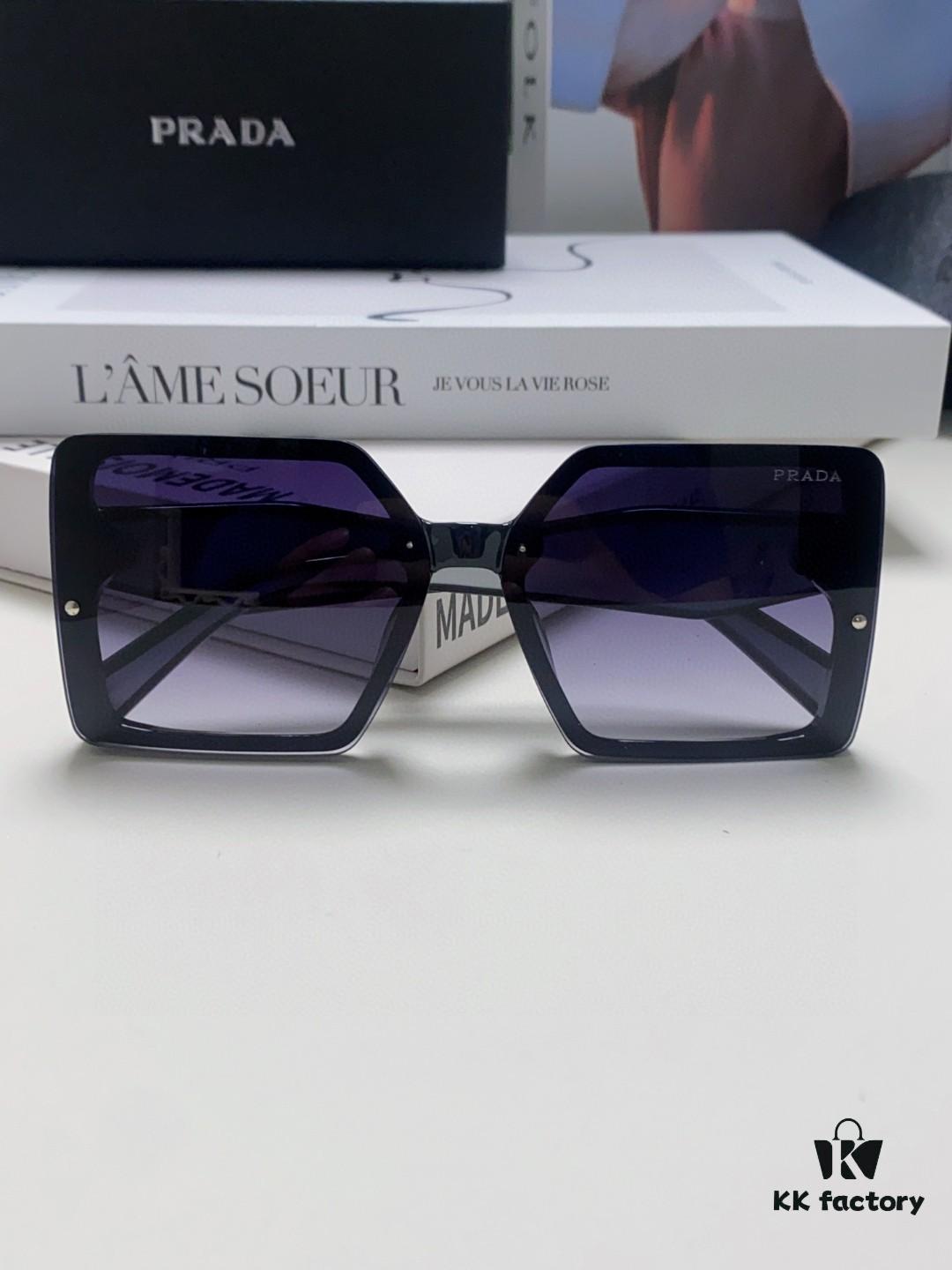 6931fa643a89a121ed54b501 Prada 2024 New Fashion Minimalist Gradient Sunglasses for Round Face, Square Korean-style UV Protection Retro Ins-style Sunglasses