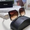 Prada 2024 New Fashion Simple Gradient Sunglasses for Round Face, Stylish Square Korean UV-Protective Retro Ins Sunglasses
