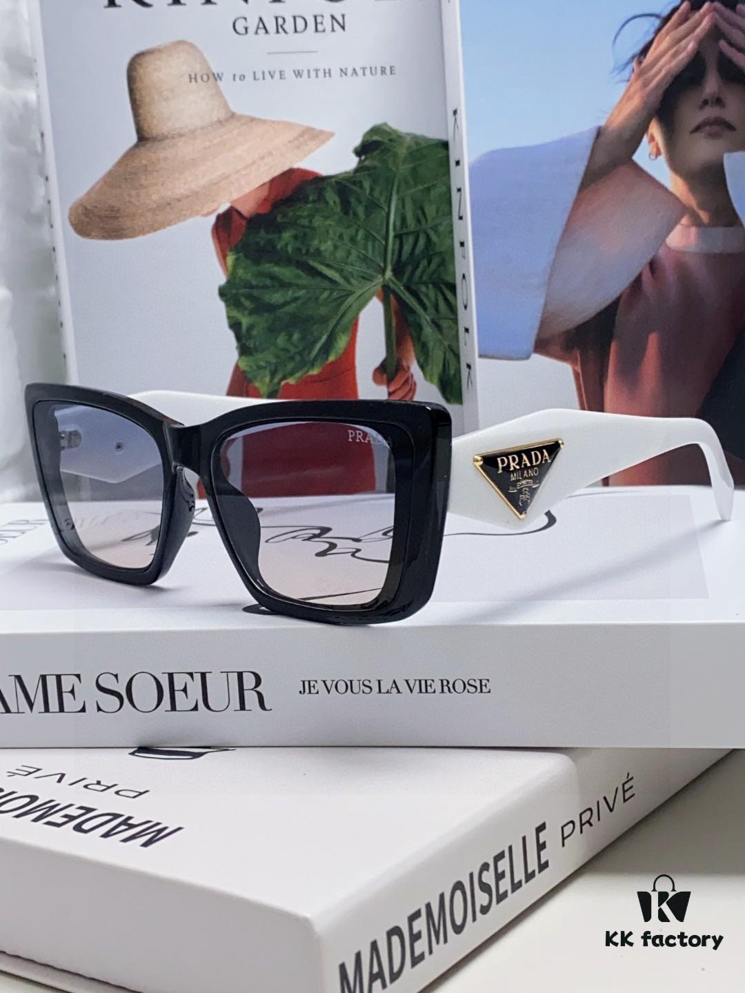 6931fa683a89a121ed54b52d Prada 2024 New Arrival Women's Sunglasses Summer UV Protection Fashion Round Frame Unisex Trendy Driving Sunglasses